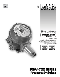 Thumbnail of document Manual - PSW-704 Heavy Duty Industrial NEMA-9 Pressure Switch for High Temps